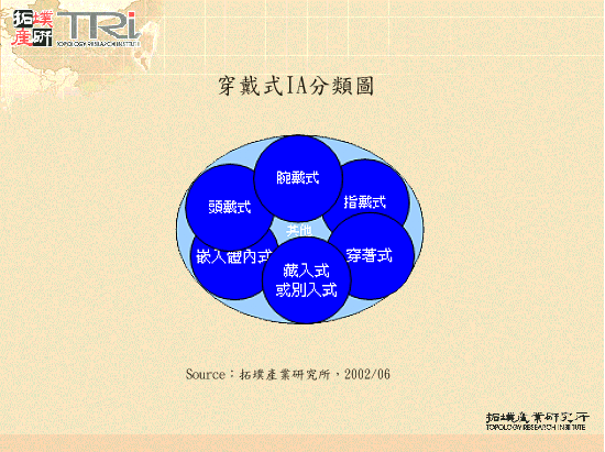 穿戴式IA分類圖