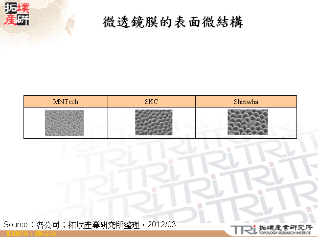 微透鏡膜的表面微結構